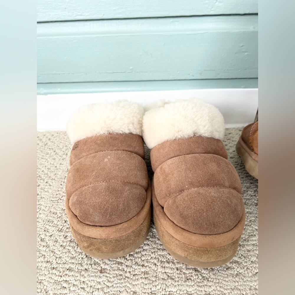 Ugg tazzlita suede platform slippers casual women’s size 10 - Picture 3 of 9